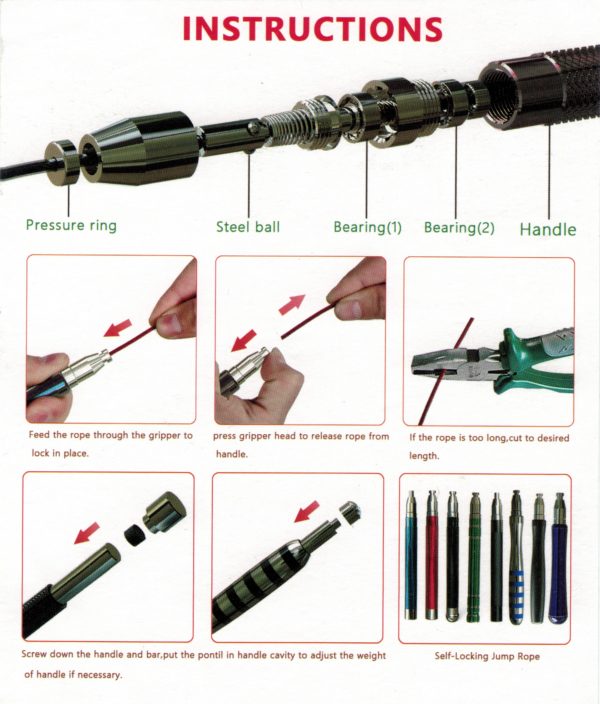 Adjustable Speed Skipping Rope with 2 replaceable cables - Image 3