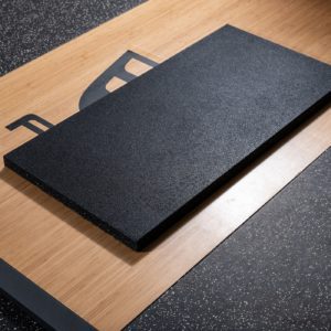 40MM Rubber Floor Mat (1m x 50cm) - Black