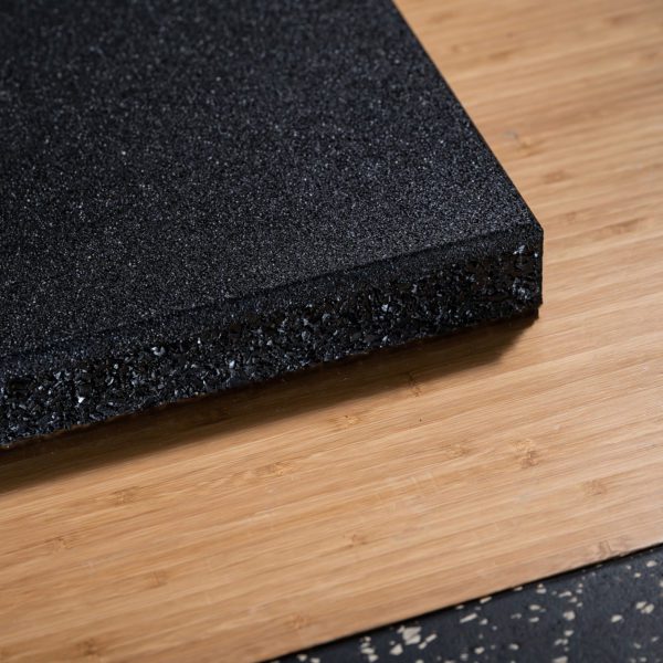 40MM Rubber Floor Mat (1m x 50cm) - Black - Image 2